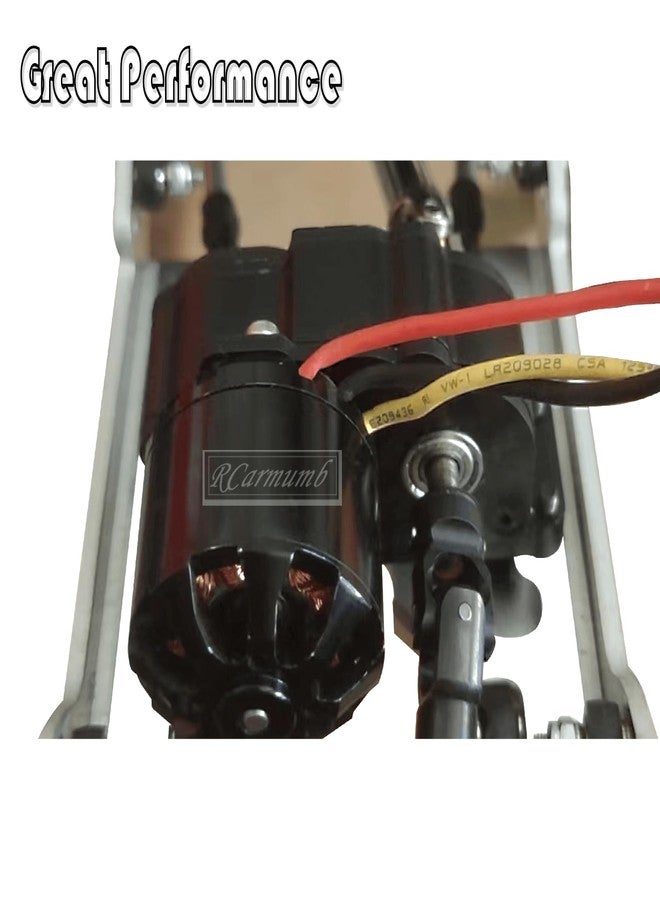 Rcarmumb Center Transmission Gearbox Upgrades Part for 1/10 RC Crawler car Axial SCX10 SCX10 ii 90047 Wraith,Aluminum LCG Middle Transmission Gearbox Hops up,Black - Image 4